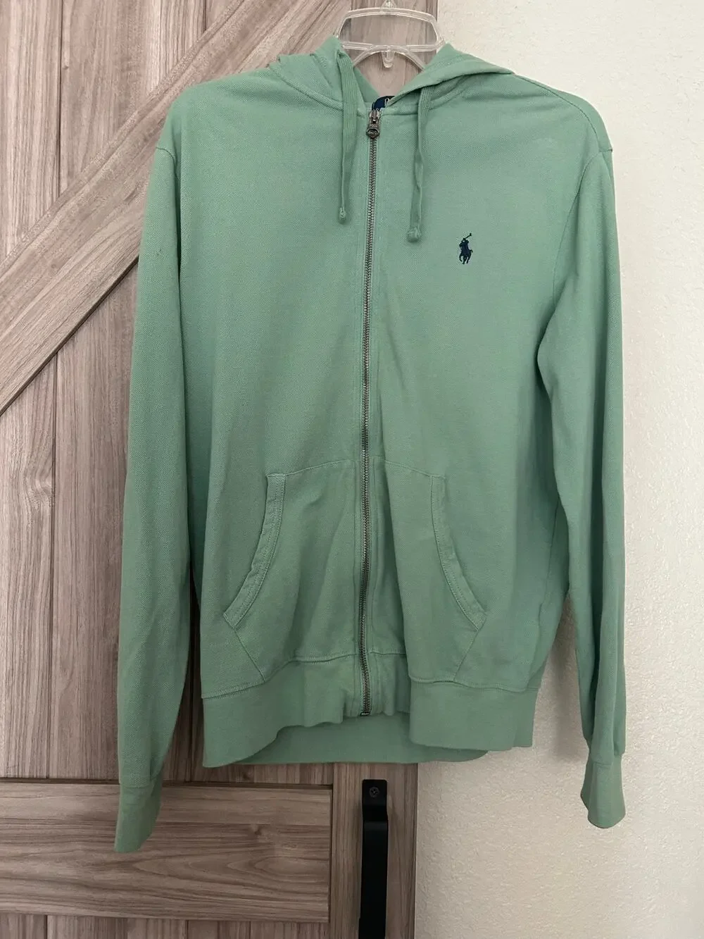 Polo Ralph Lauren Med full zip hoodie in sage mens